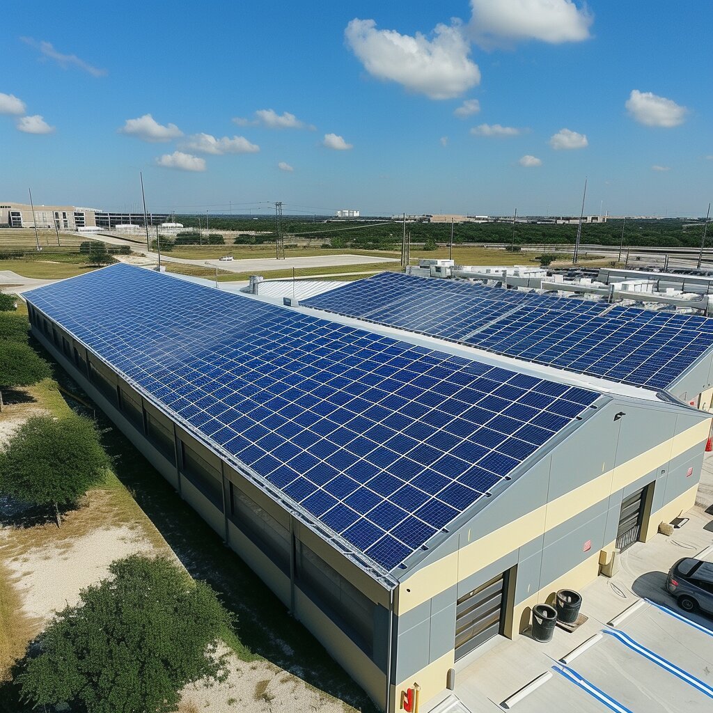 Employee from SolarAustin.Net install rooftop solar panels LG Pros
